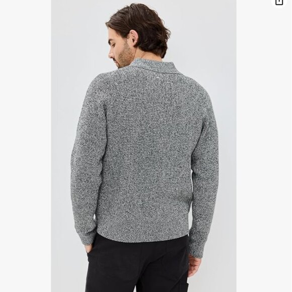 NEW RAG & BONE Dexter Marl Cardigan in :black multi for men 825 10j5 - Picture 9 of 11